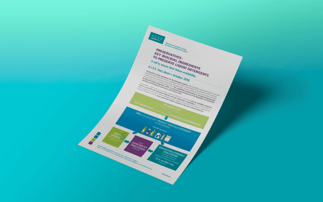 Preservatives: Key biocidal ingredients to preserve liquid detergents – A call to secure their future availability – A.I.S.E. factsheet (October 2018)