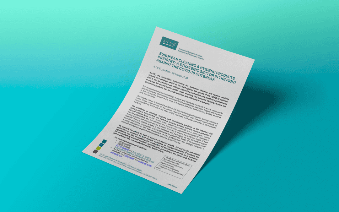European cleaning & hygiene products industry: a strategic sector in the fight against COVID-19 outbreak