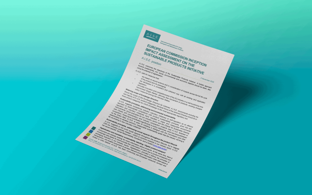 European Commission inception impact assessment on the sustainable products initiative