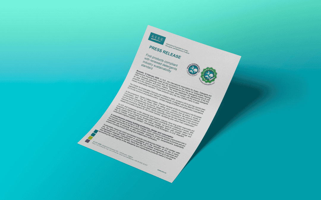 A.I.S.E. Charter for Sustainable Cleaning 2020+ symposium
