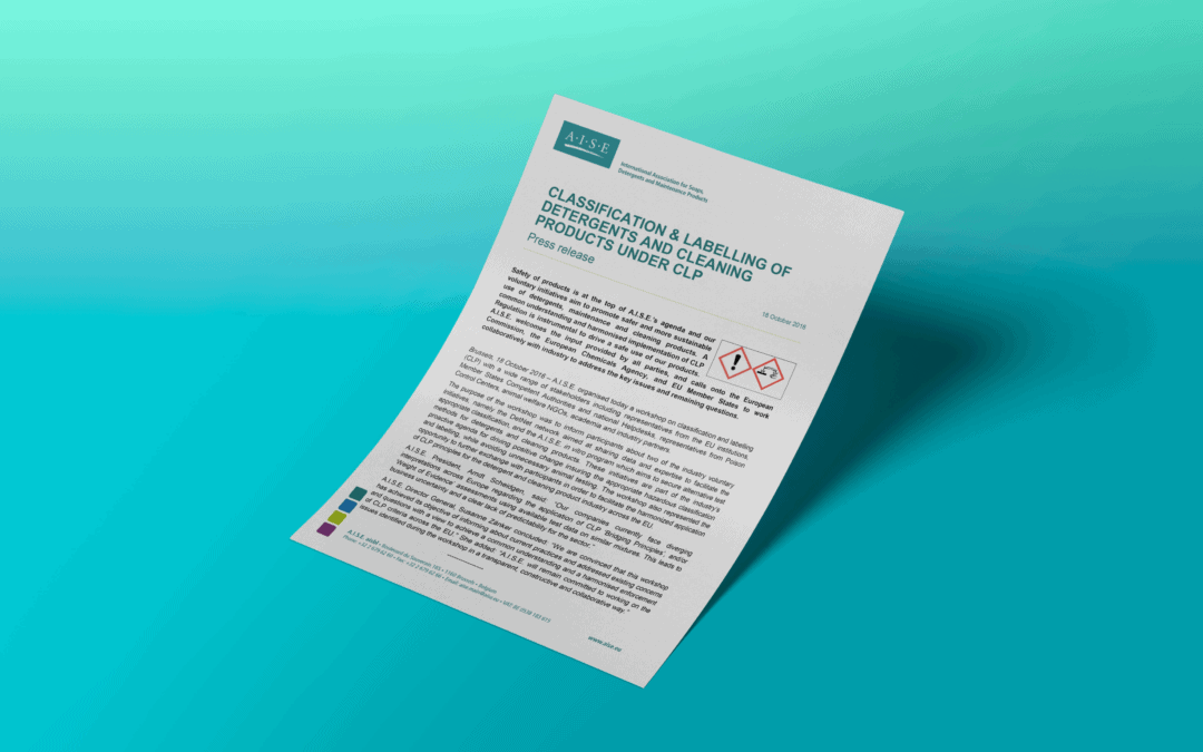 Classification & Labelling of Detergents and Cleaning Products under CLP