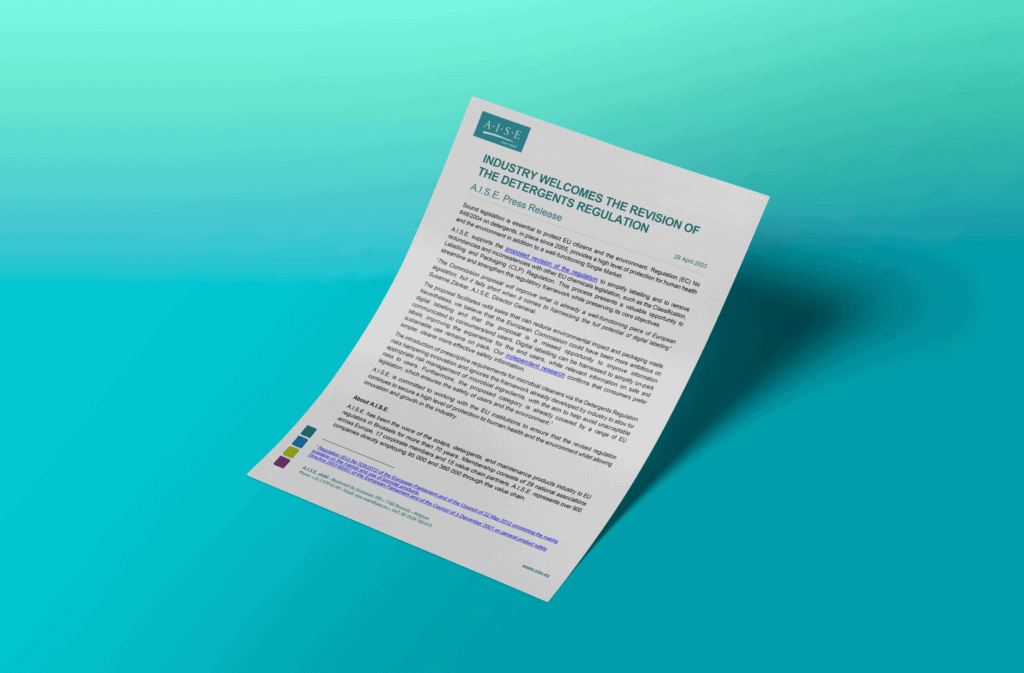 Industry welcomes the revision of the Detergents Regulation