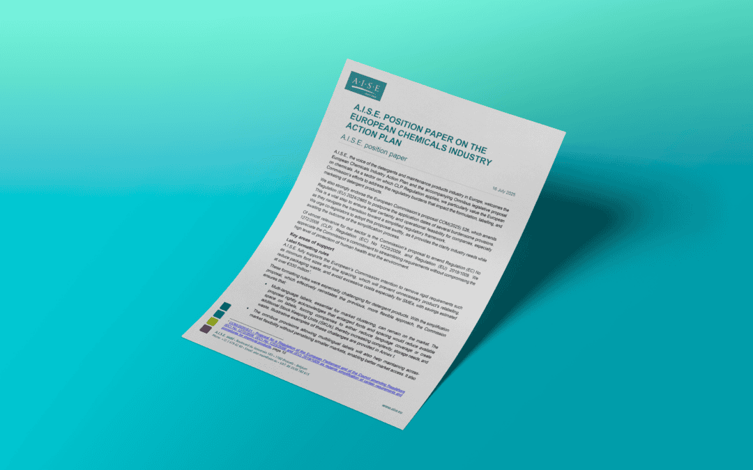 A.I.S.E. position paper on the European Chemicals Industry Action Plan