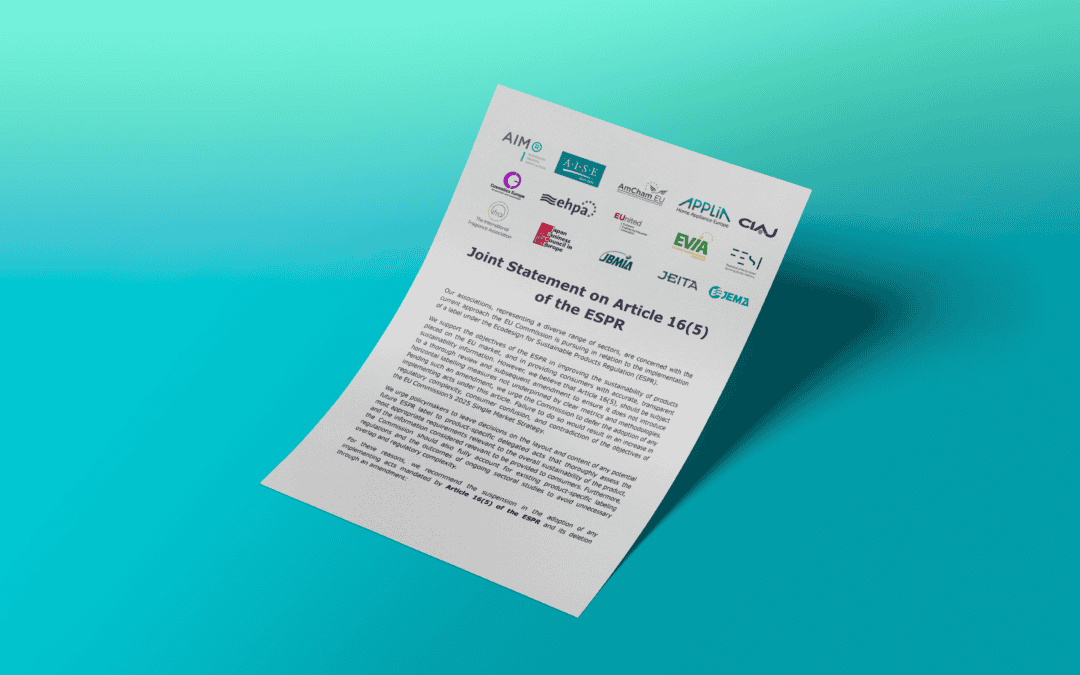 Joint Statement on Article 16(5) of the ESPR